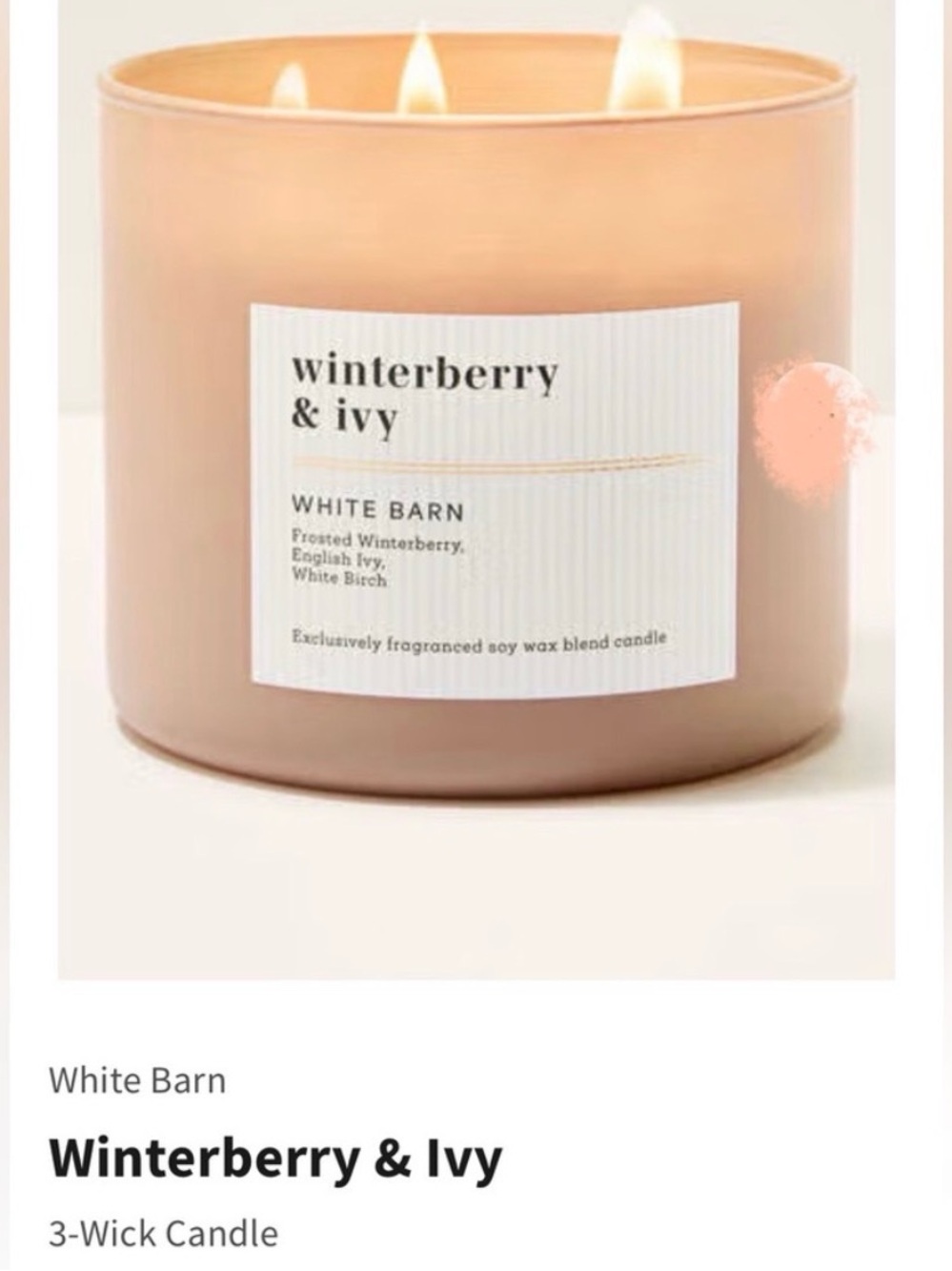 Bath & Body Works “Winterberry & Ivy” 3-Wick Candle w Decorative Metal Lid | NIB